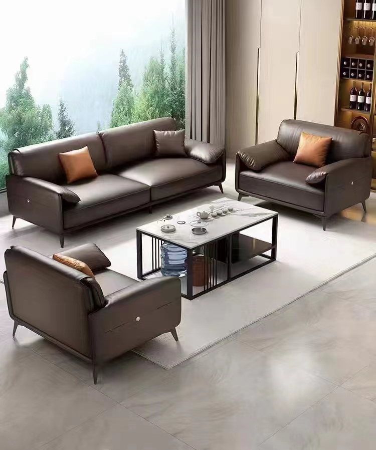 Luxury modular custom sectional home furniture soft interior linen leather living room sofas