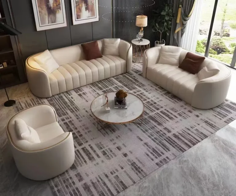 China manufacturer modern design living room furniture luxury sectional 1 2 3 seater leather sofa set for home