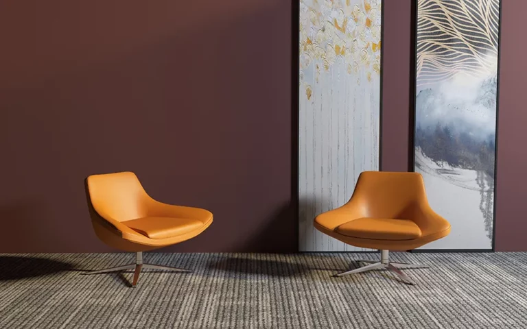 Modern Hotel Swivel High Back Fabric Seat Leisure Chairs