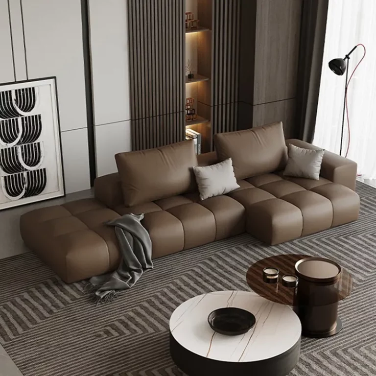 Designer l shape relax comfortable module modular corner floor sofa set for living room mall