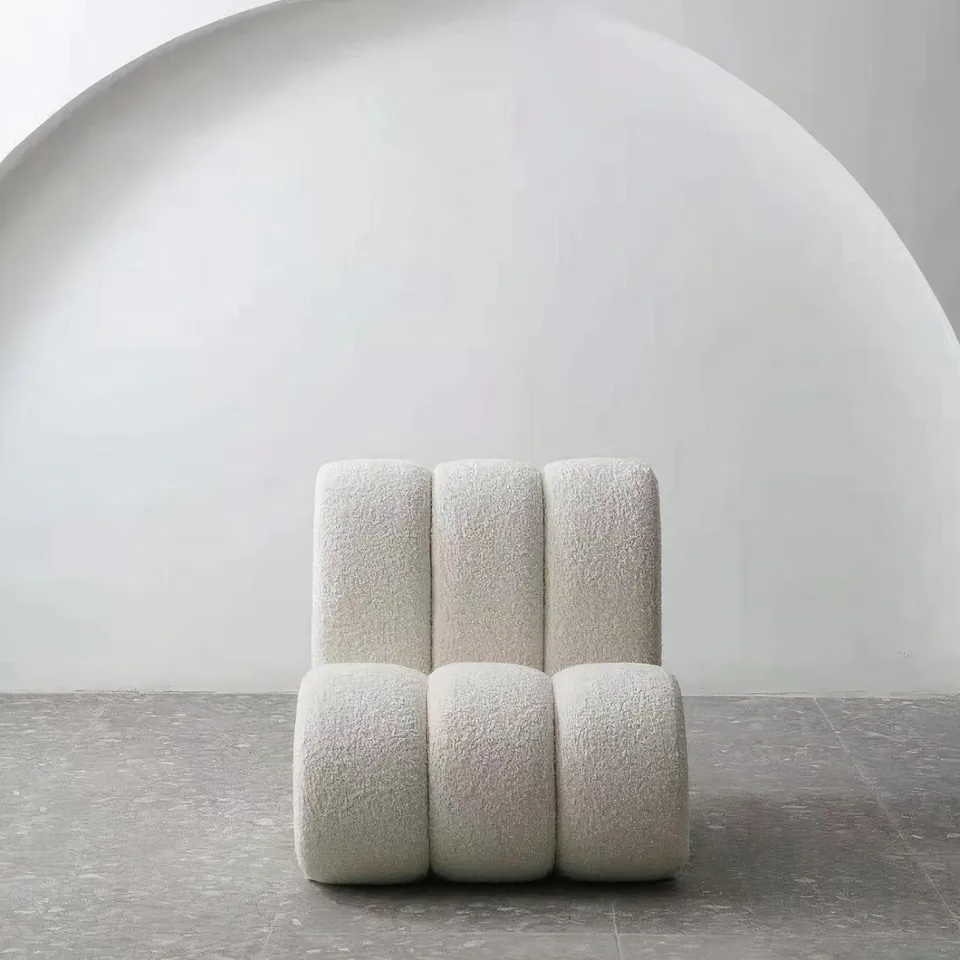 Nordic single seat high quality sofa chair contemporary solid wood wool living room leisure chairs for home