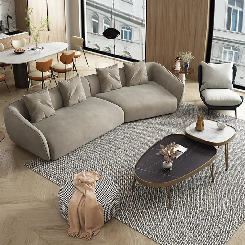 Italian Light Luxury Technology Fabric Sofa