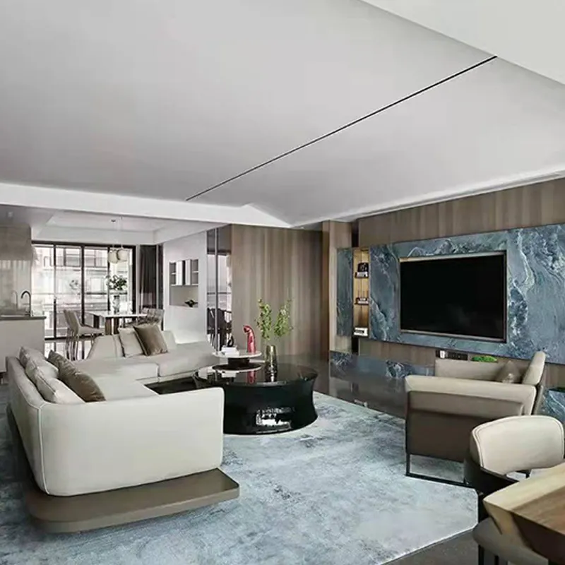 Tech Fabric Sofa Living Room Light Luxury Corner Modern French Sofa Cover Furniture Luxury home furniture set