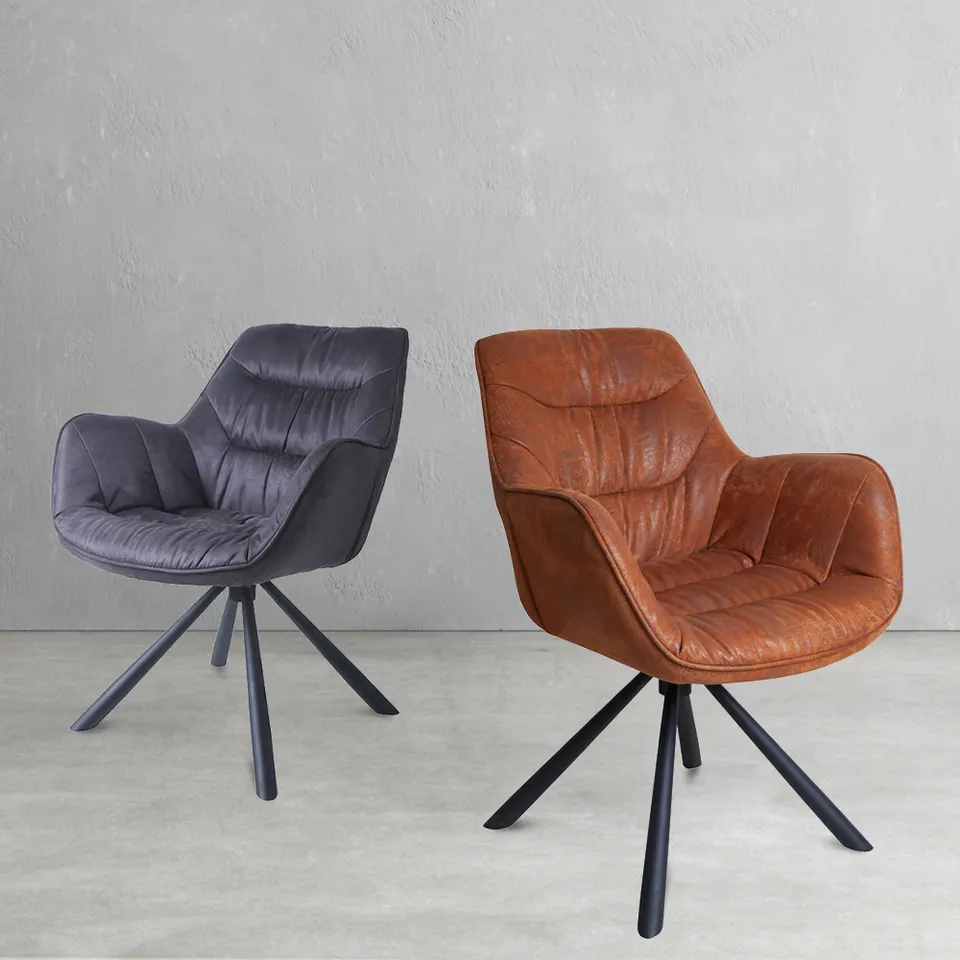 New design modern home luxury chair swivel dining chair high quality velvet soft seat armchair with 360 degree rotation