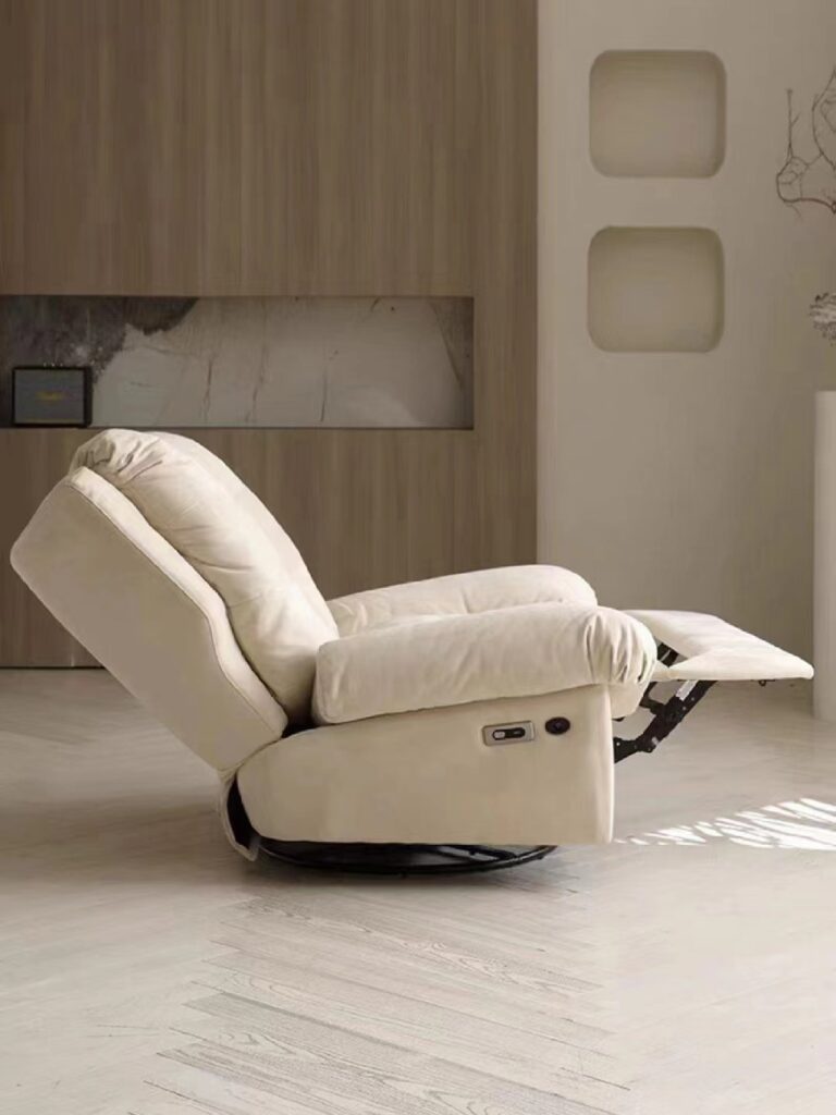 Nordic Room Furniture Single Seat Armchair Recliner modern Fabric Sofa