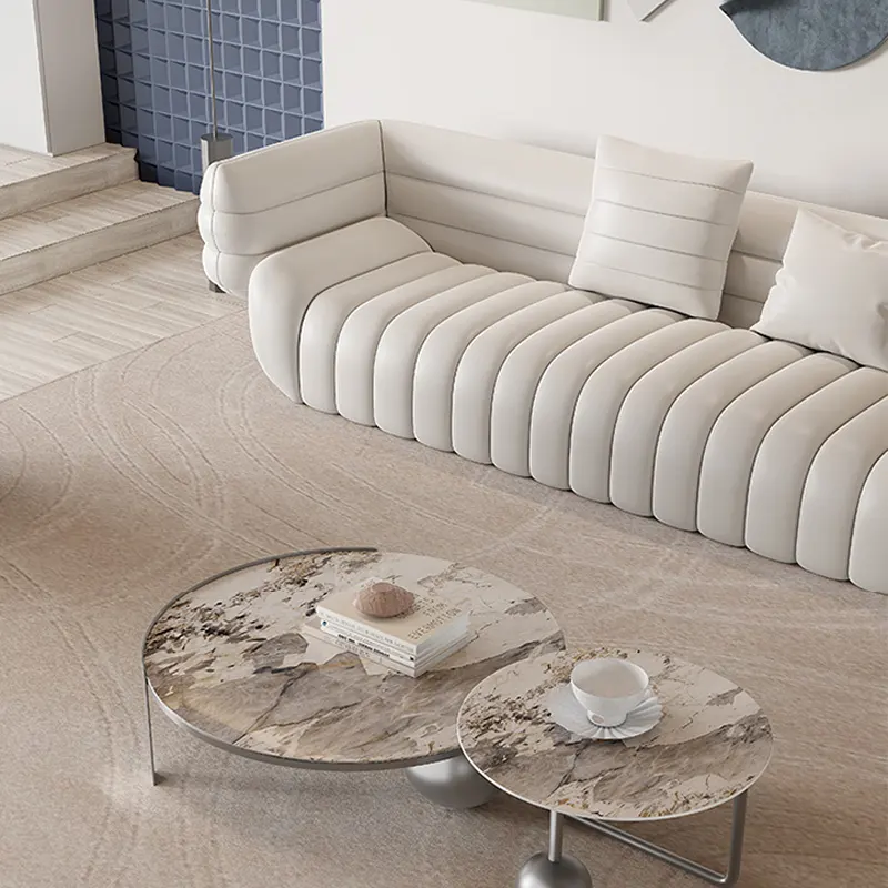 Modern light luxury French sofa special-shaped European leather sofa furniture living room sofa set home furniture