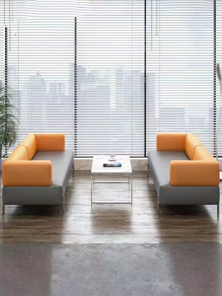 Luxury European Modern PU Leather Orange White Dining Chairs Upholstered Hotel Kitchen Restaurant Dining Room Furniture