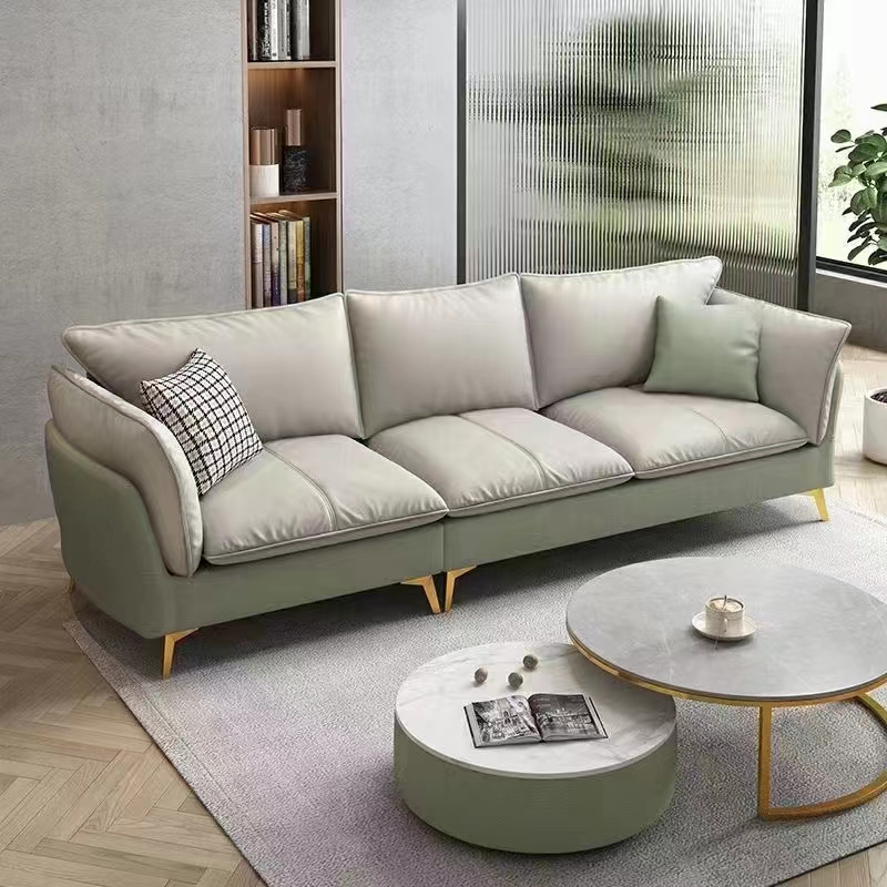 New Design Furniture Modern Custom Elegant  Soft Couch 3 Seat Sofas For Living Room Sofa Set With Pillows