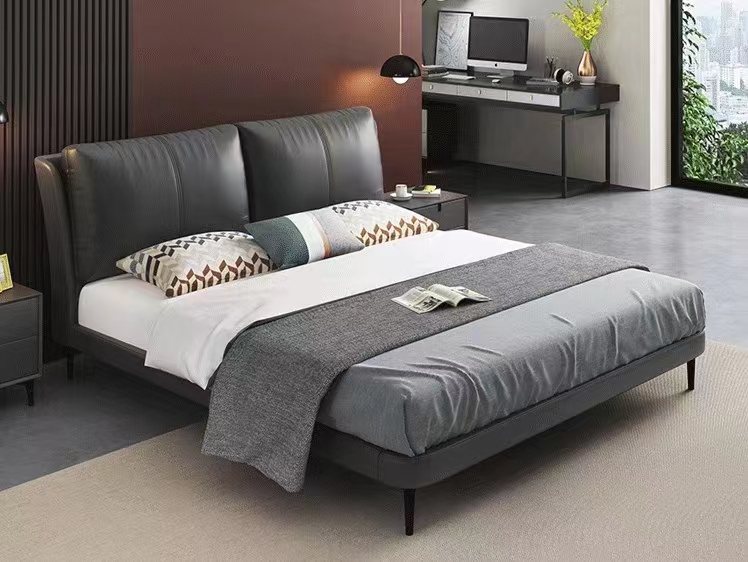 New Chinese factory OEM wholesale customization North American style simple bed double bed