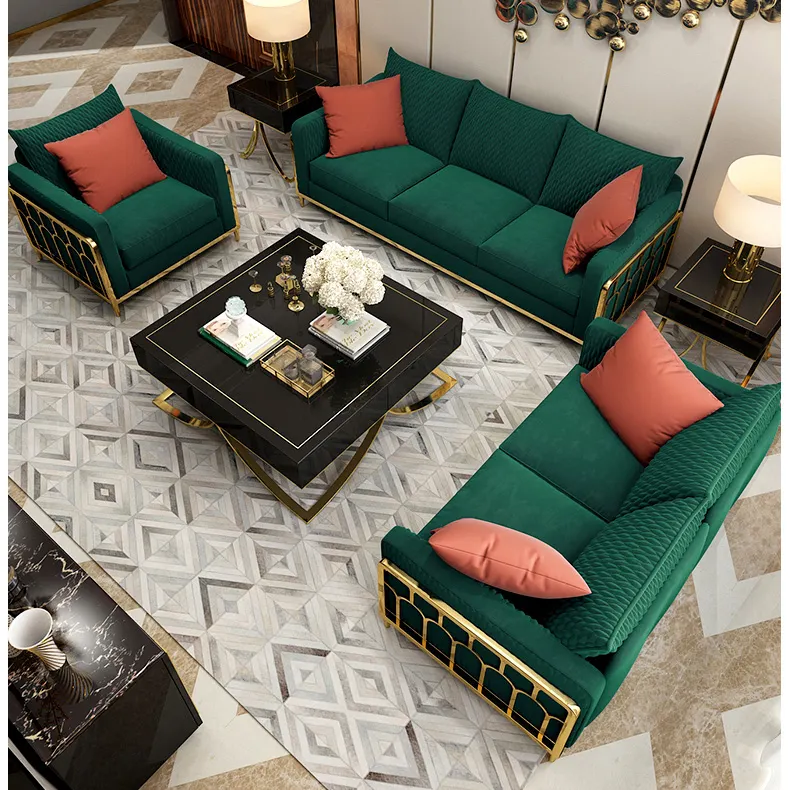Luxury Throne Royal Wedding Sofa Furniture Set Home Furniture Fabric Bedroom Carton Paper Modern Living Room Sofa 3 Years