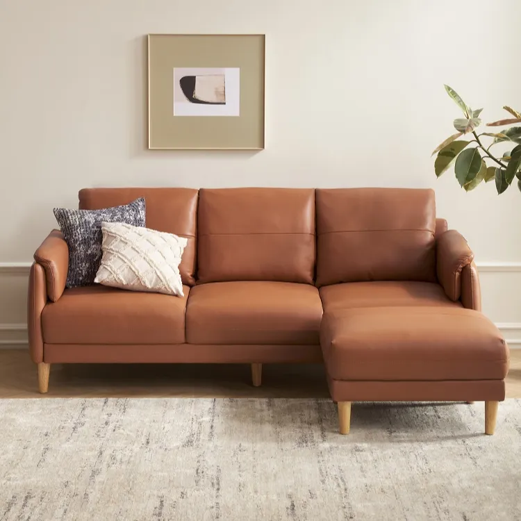 Latest Furniture Sofa Design Modern Style Living Room Comfortable Genuine Leather Sofa Set