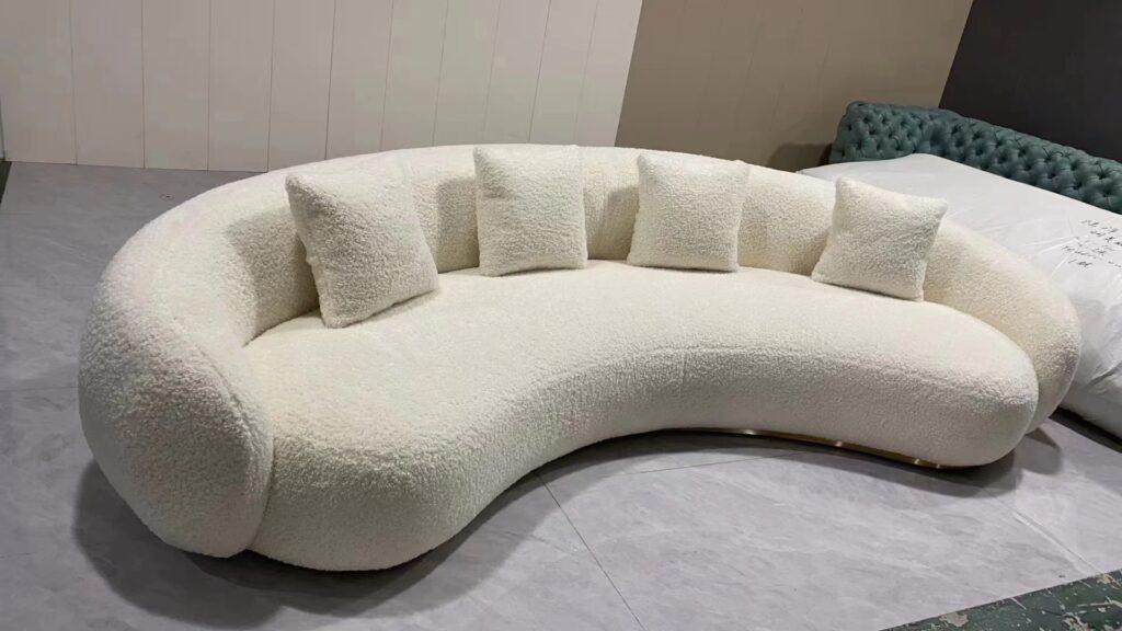 Modern I shape sectional leather sofa Fabric sofa set for home living room furniture