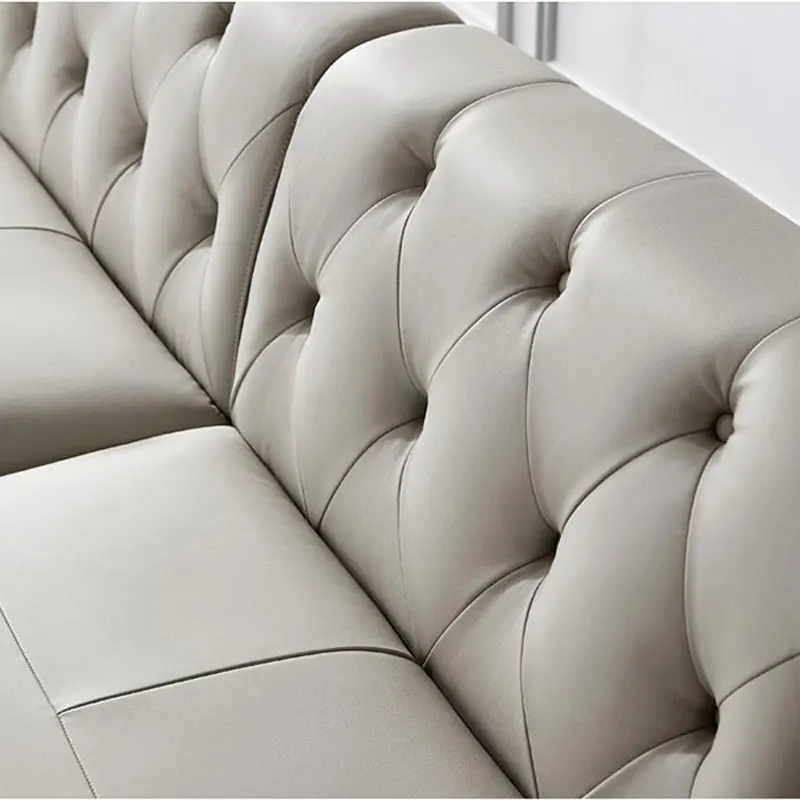 Light luxury French sofa living room home furniture combination L-shaped leisure European leather sofa chair