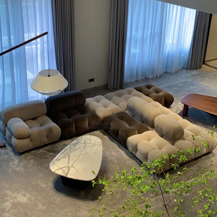 Italian Modern Design High Quality Fabric Sofa Set Living Room Sectional Sofa