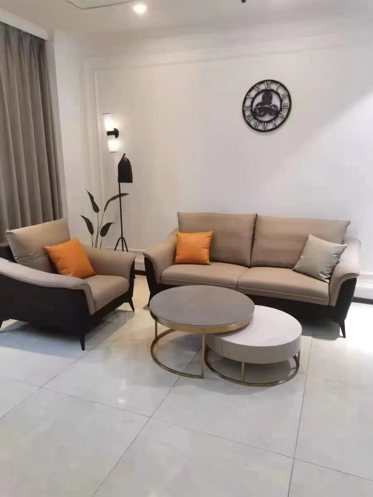 Family leather sofa set living room furniture modern luxury living room Italian style sofa set furniture living room