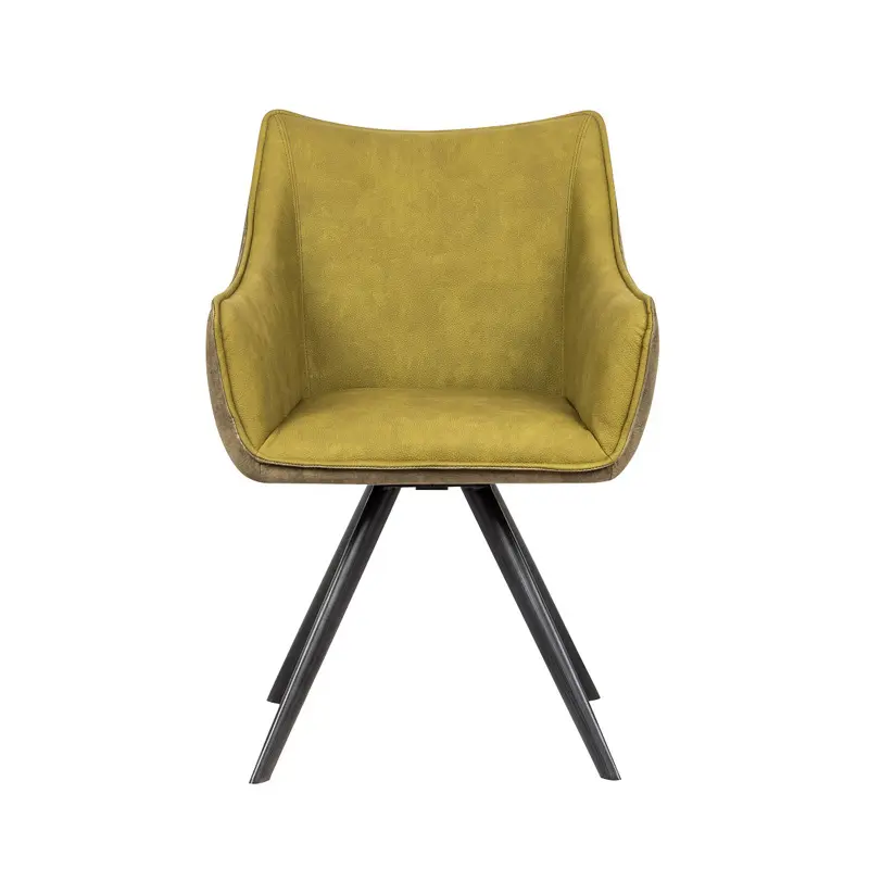 American excellent quality swivel armchair double sided fabric design velvet upholstered living room dining room chair