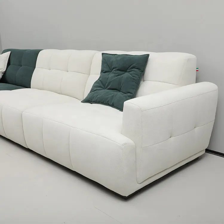 Italy design Luxury Style Living Room Furniture High-end Sectional Eco-Leather Sofa Modern Sofa Set