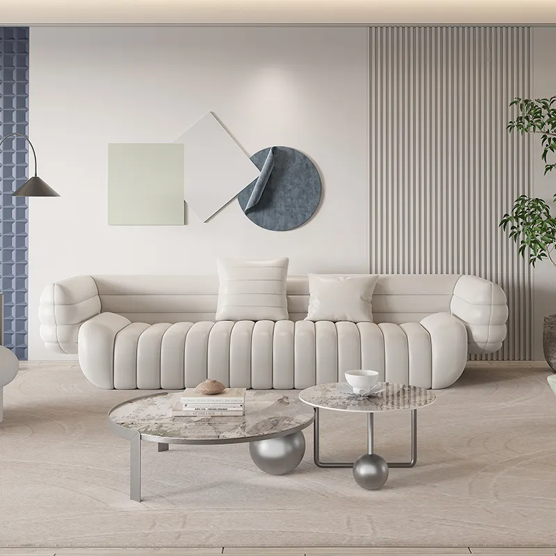 Modern light luxury French sofa special-shaped European leather sofa furniture living room sofa set home furniture
