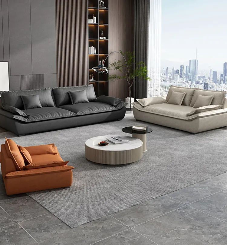 Italian light luxury deep sailing sofa modern minimalist latex sofa down technology cloth sofa for living room furniture