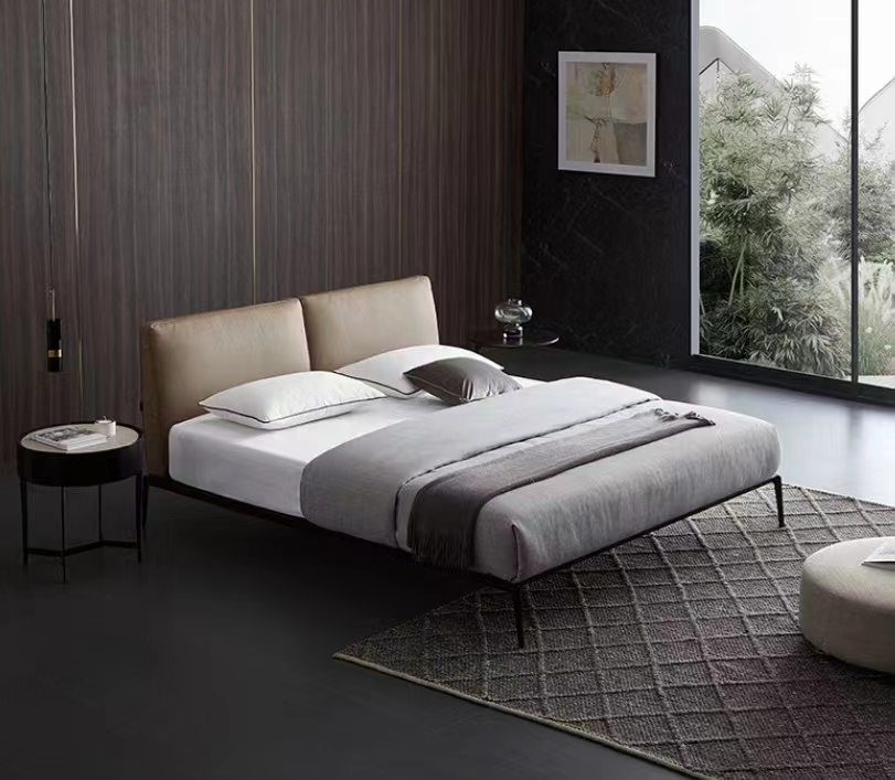 New Chinese factory OEM wholesale customization North American style simple bed double bed