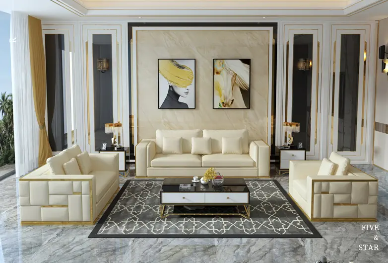 Italian luxury living room furniture modern l shape couch 1 2 3 seater fabric leather sofa set for home