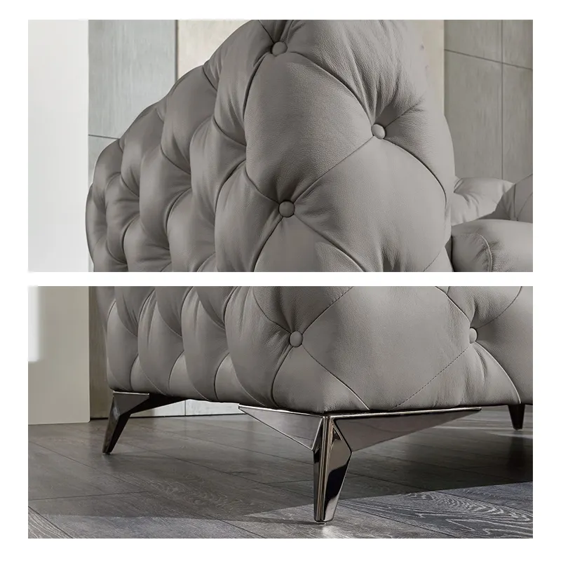 2023 Factory Wholesale New Modern Chesterfield Sofa Chair Velvet Home Office Living Room Sofa Set Furniture