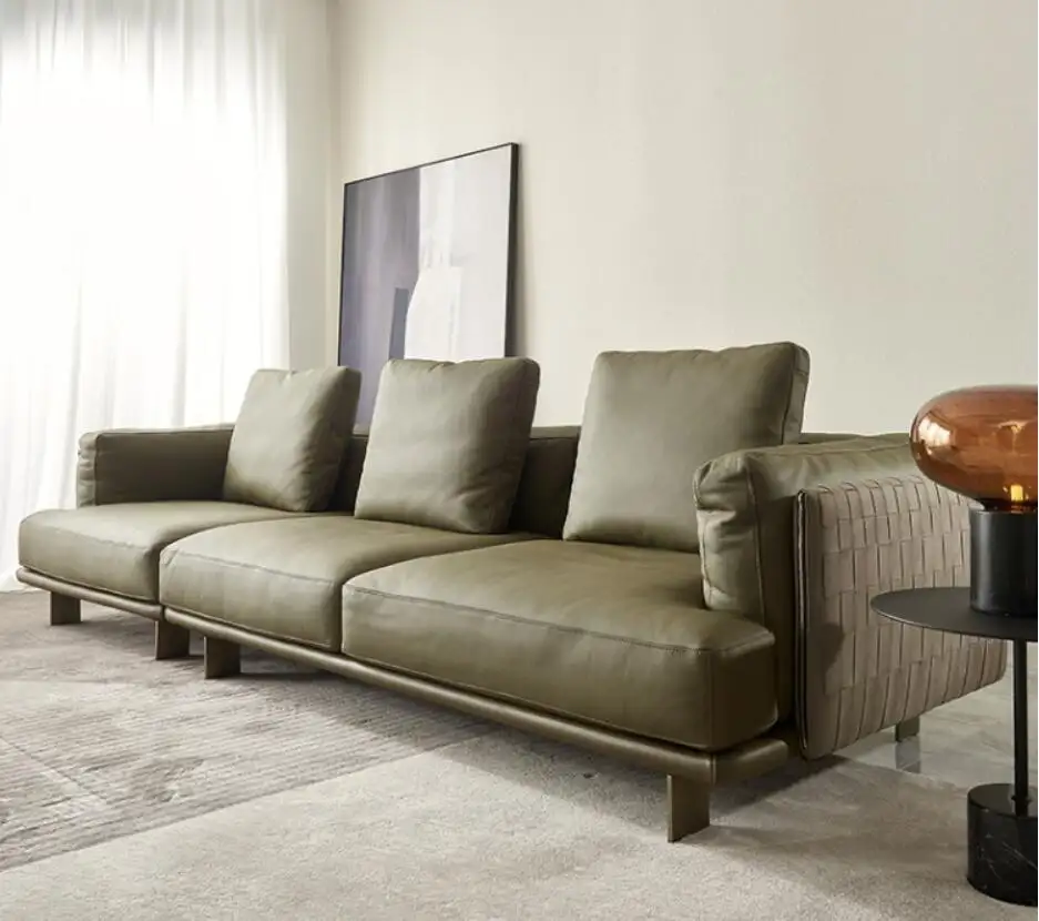 Modern Corner Sofa Set Designs Living Room L Shape sectional italian leather sofa