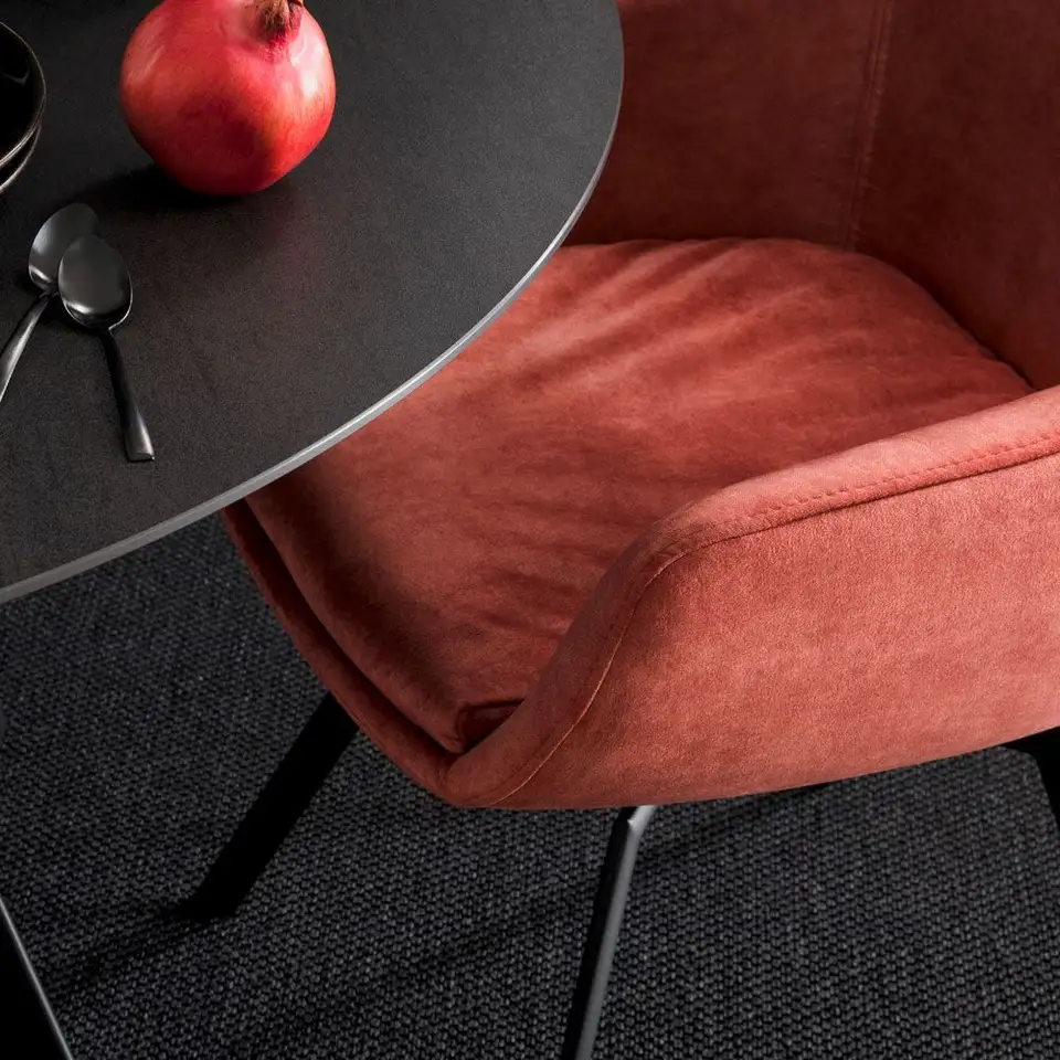 High grade velvet fabric dining chair sponge cushion armchair fashionable ideas swivel dining chair