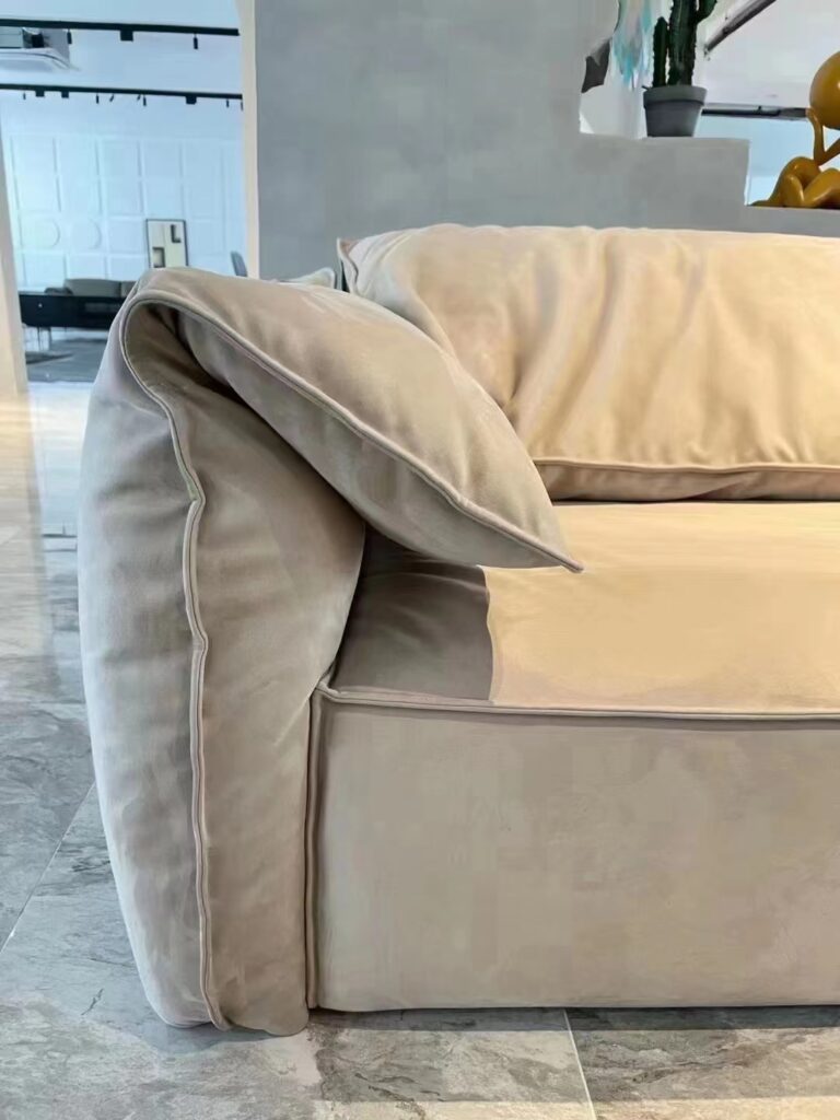 Elephant ear sofa double small apartment living room cream style straight row net red style designer technology fabric sofa