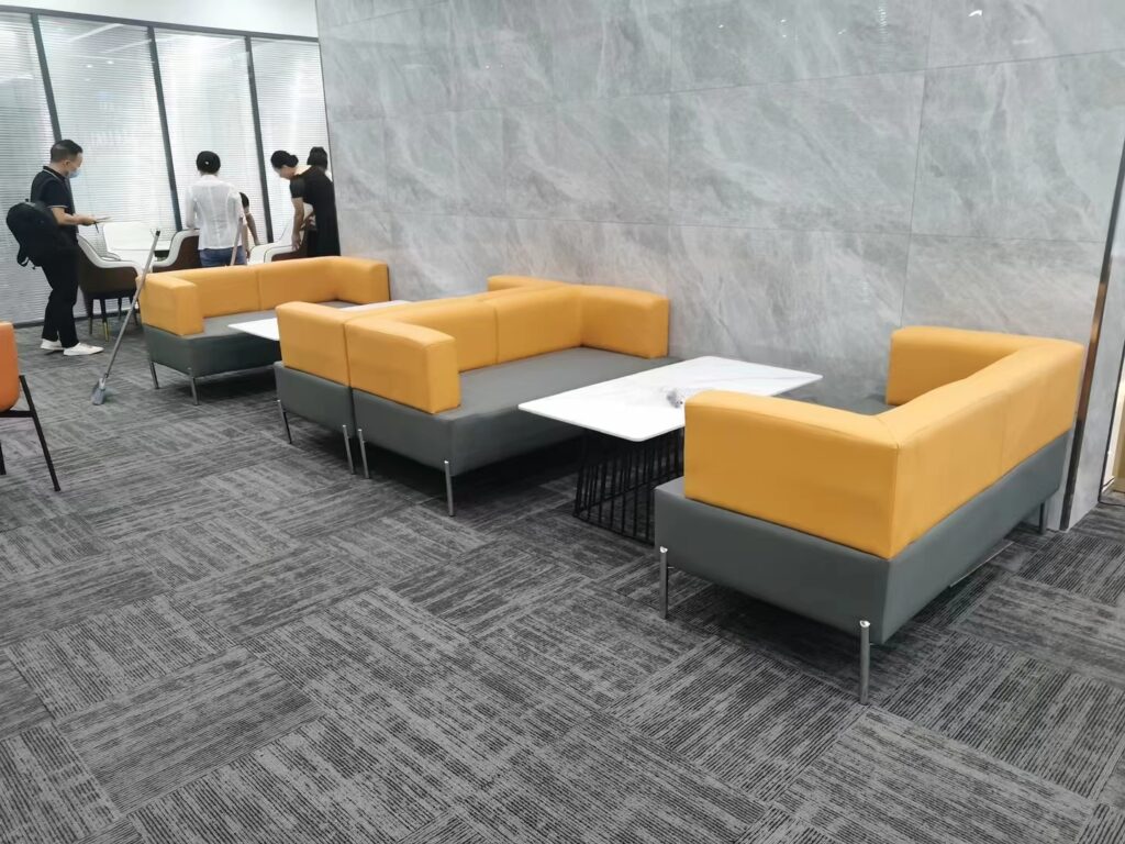 Luxury European Modern PU Leather Orange White Dining Chairs Upholstered Hotel Kitchen Restaurant Dining Room Furniture