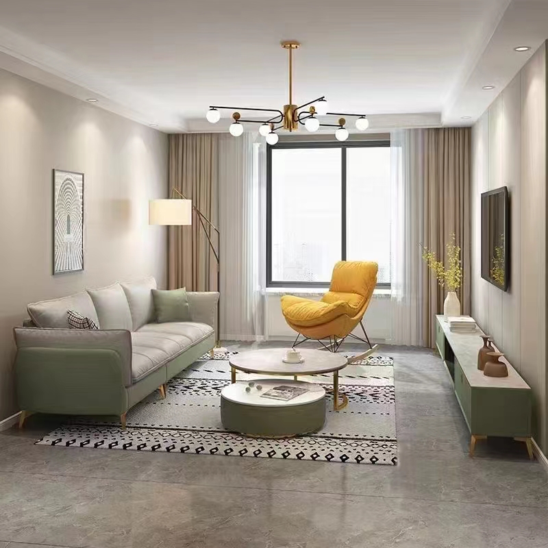 New Design Furniture Modern Custom Elegant  Soft Couch 3 Seat Sofas For Living Room Sofa Set With Pillows