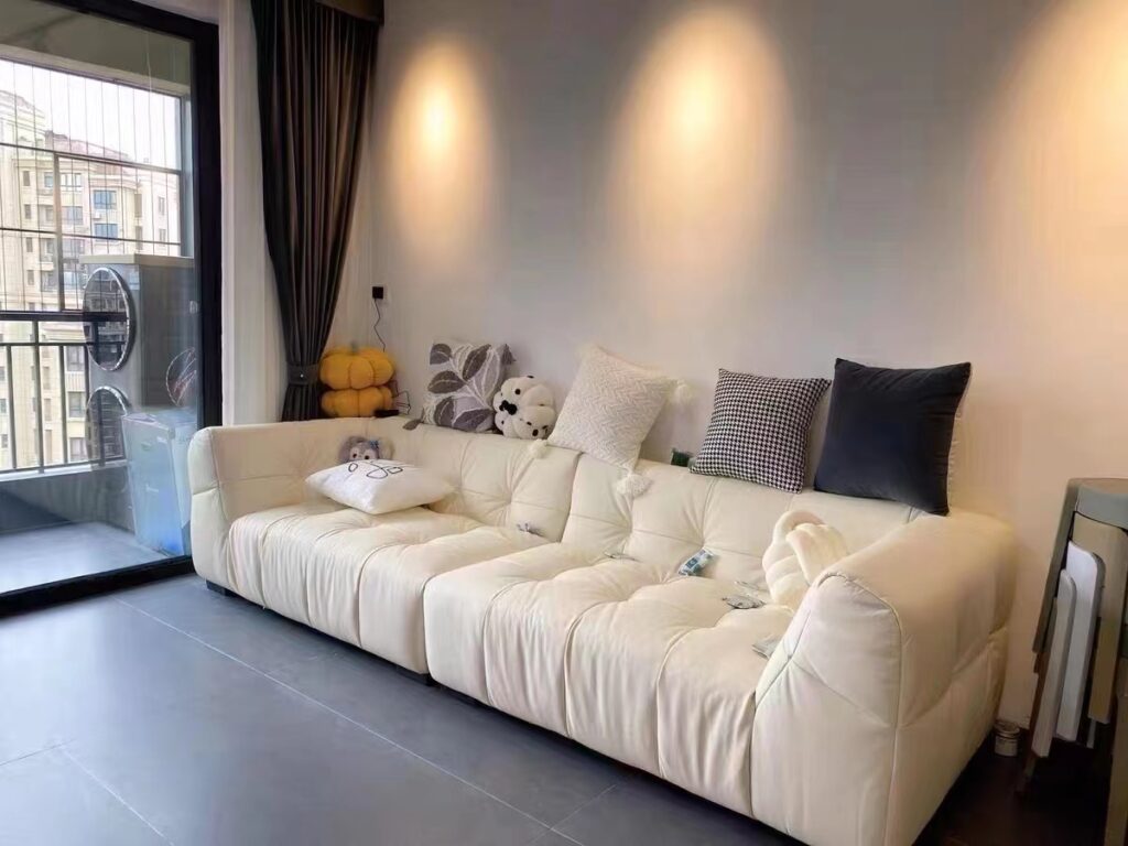 Luxury Sofa Set Design Lounge  Modern Minimalist White fabric Designer Couches