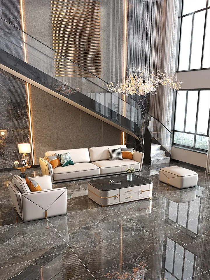 Couches luxury living room furniture modern single two three seat leather sectional sofa set for sale