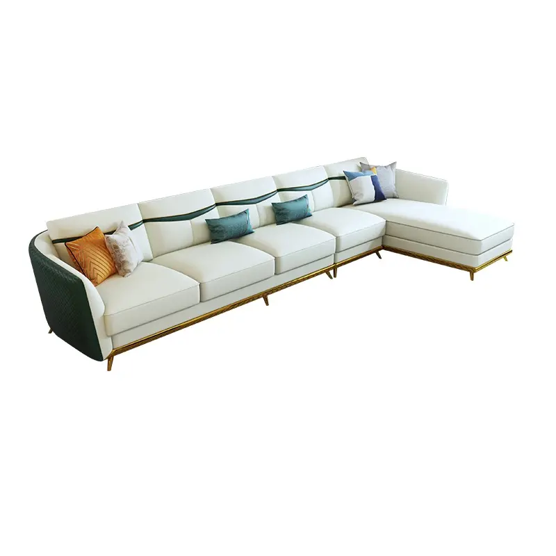 luxury l shaped living room sofa set furniture lounge sofa set 7 seater leather couch sofa