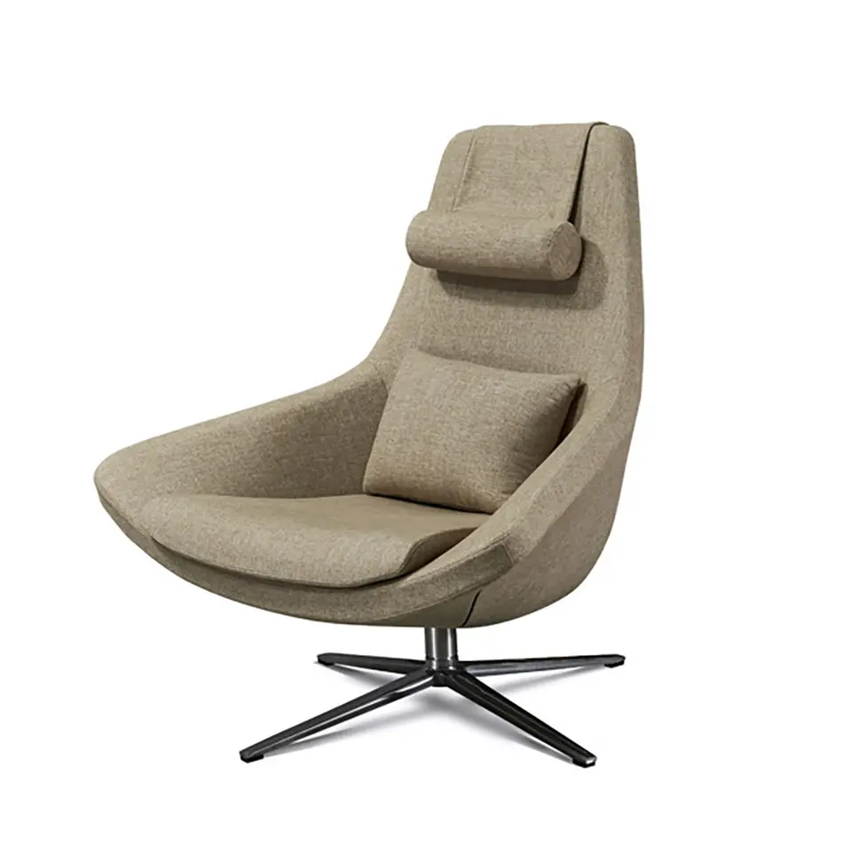 Modern Hotel Swivel High Back Fabric Seat Leisure Chairs