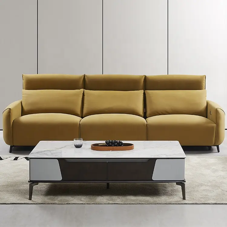 Electric Adjustable Footrest And Recliner Backrest Modern Matte Leather Home Luxury Sofas Beds And Couch