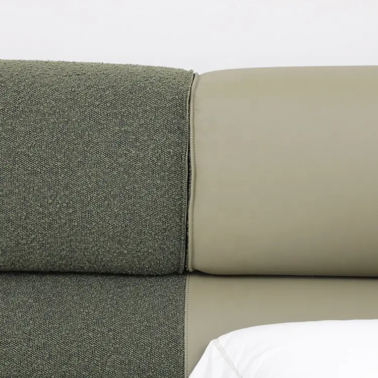 New Design King Size Luxury Frame Double Modern Wood Italian Luxury Leather Bed Simple Bed Sets