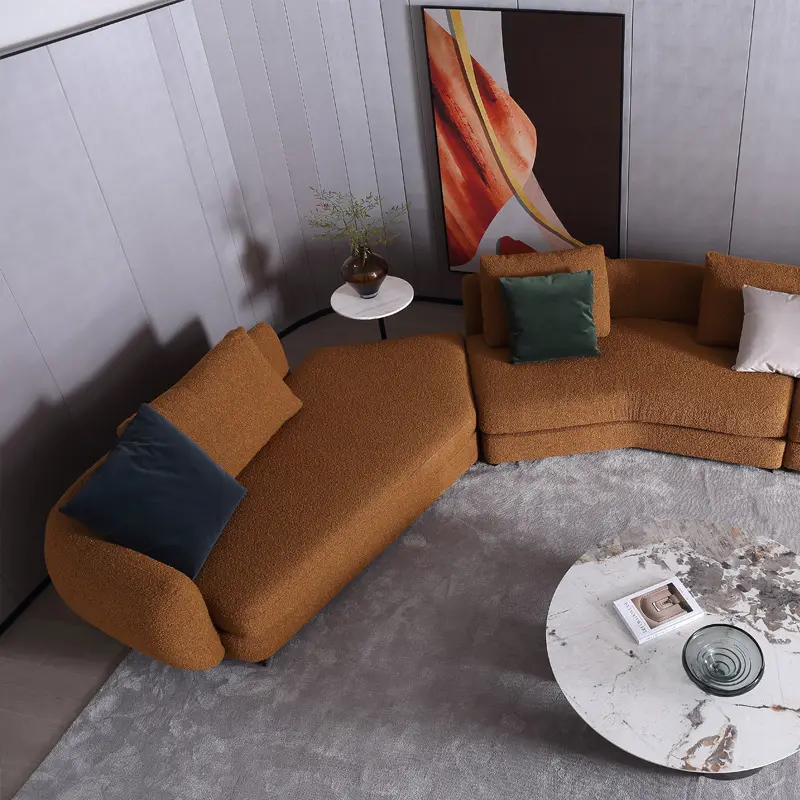 Furniture Nordic light luxury French sofa modern villa living room large apartment module fabric sofa home furniture