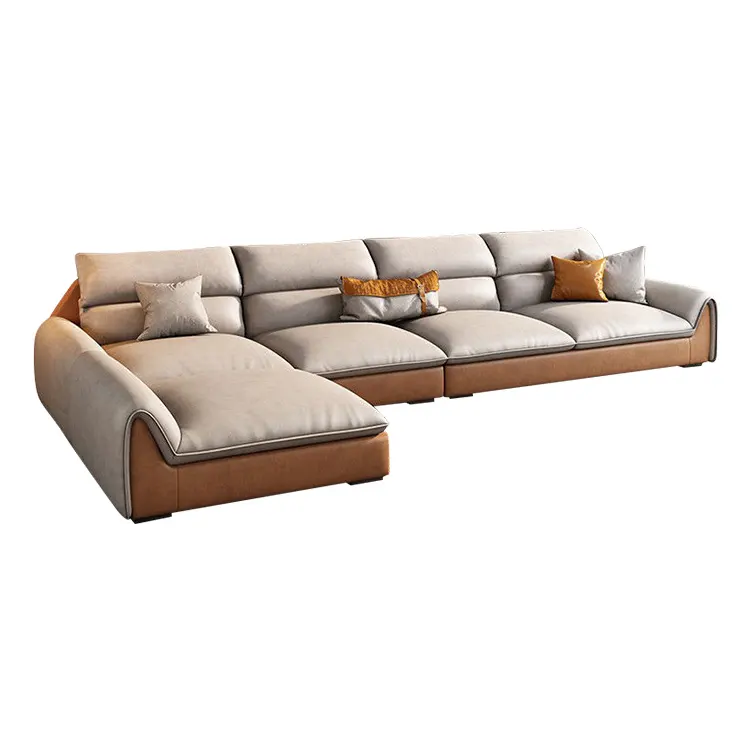 Light luxury style wash-free technology cloth sofa living room modern minimalist straight row Nordic three-seater fabric sofa