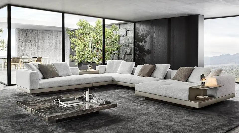 Hot selling modern living room fabric sectional sofa sets living room italian sofa sets