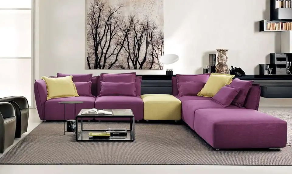 Modern luxury living room sectional sofa room furniture upholstered fabric sofas