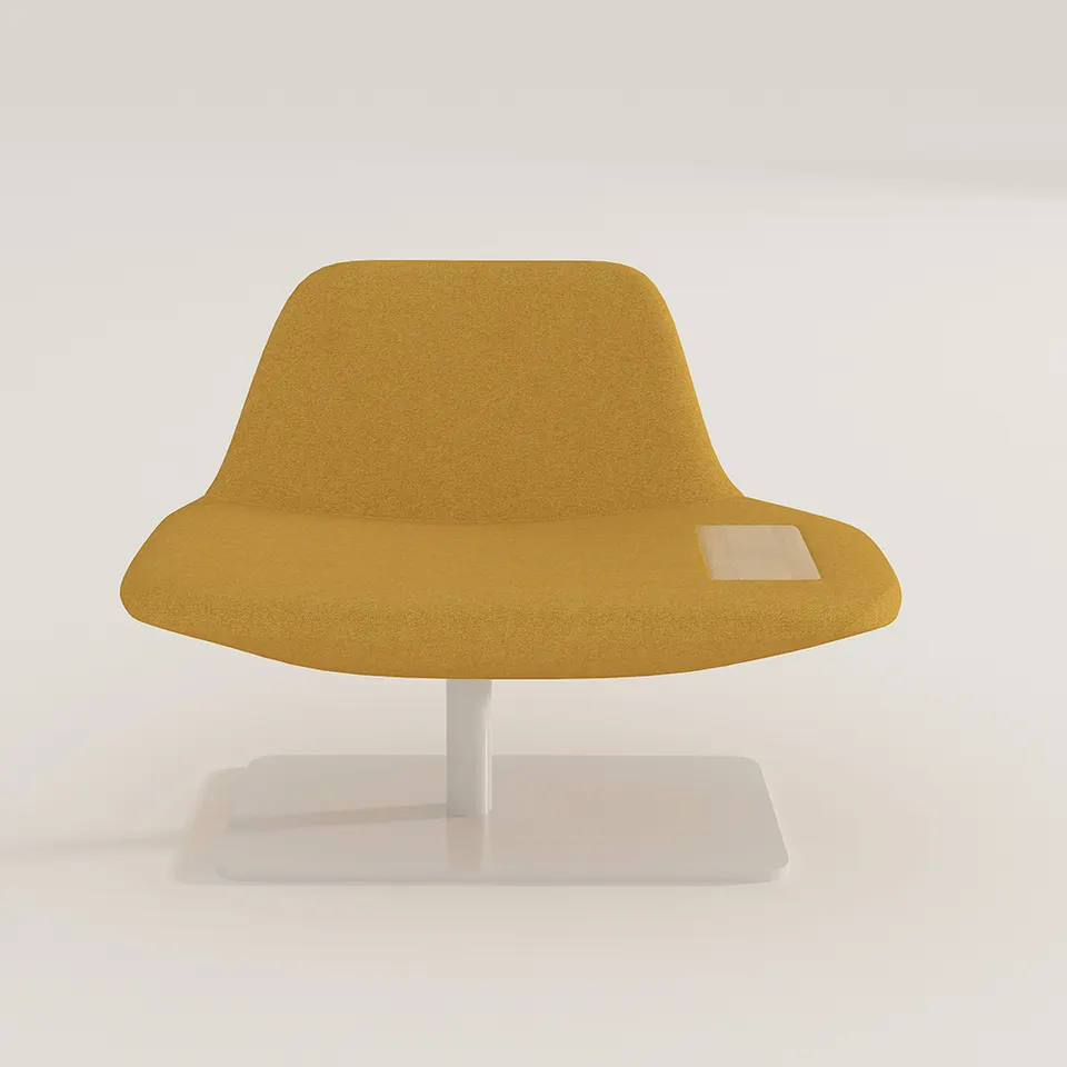 Armchair Molded Foam Leisure Chair Design Chair With Wooden Table Plate