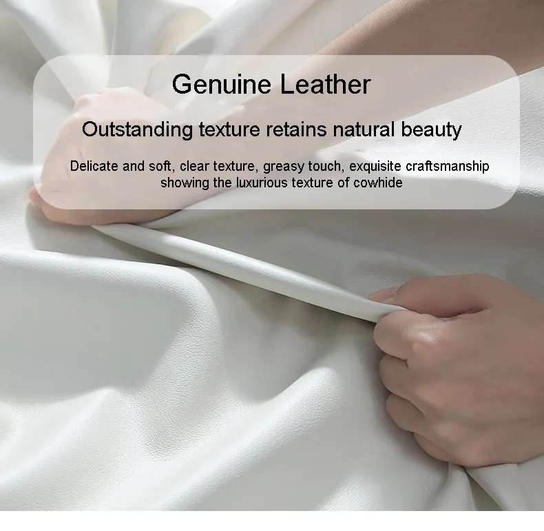 Leather light luxury modern double bed 1.8 meters master bedroom king bed soft package bed luxury furniture bedroom