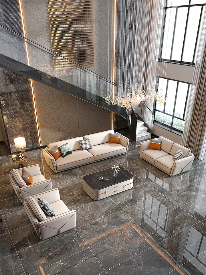 Couches luxury living room furniture modern single two three seat leather sectional sofa set for sale