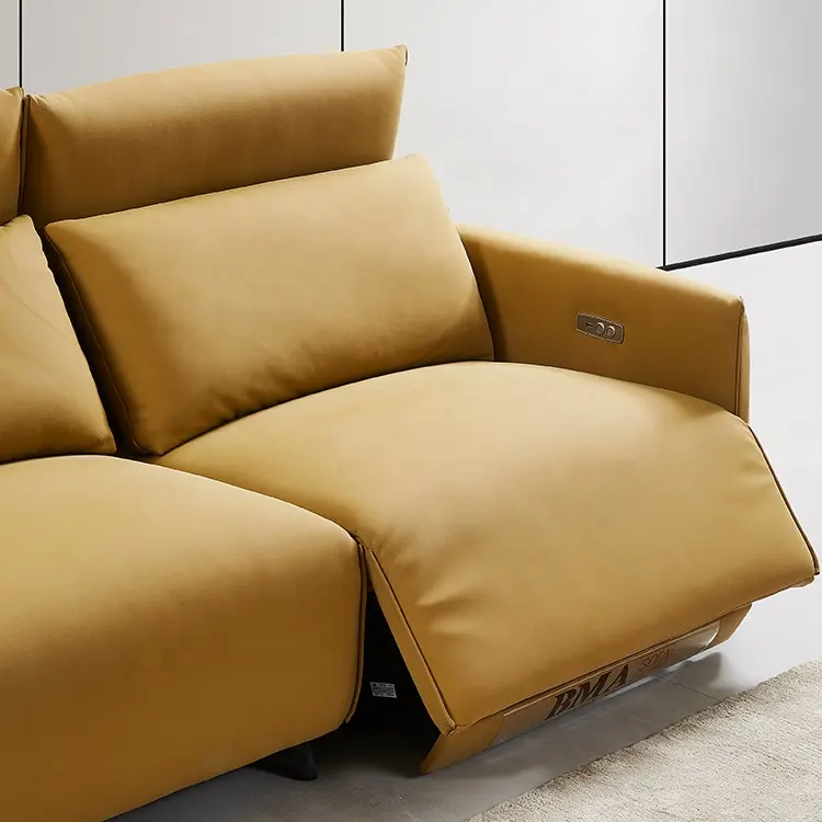 Electric Adjustable Footrest And Recliner Backrest Modern Matte Leather Home Luxury Sofas Beds And Couch