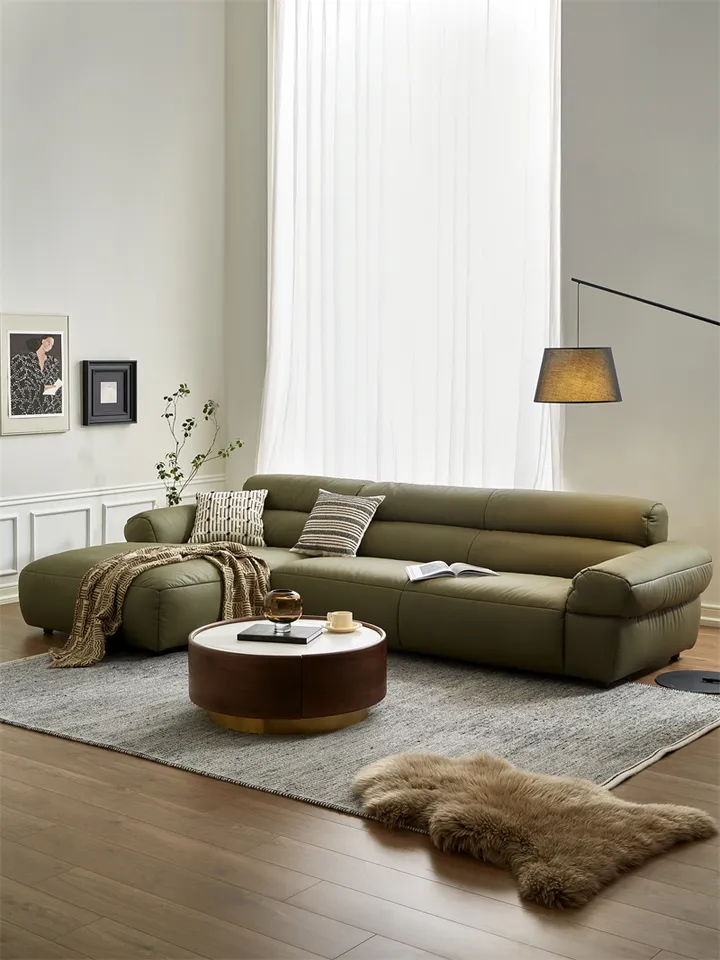 Modern Design Corner Couch Sofa Set L Shape Sectional Sofa Leather Living Room Sofas
