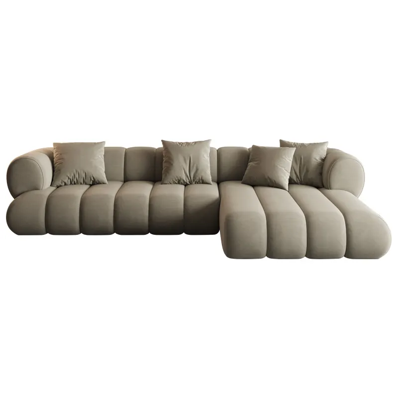 Cloud sofa living room caterpillar Nordic simple large apartment corner technology-fre cloth light luxury modern sofa