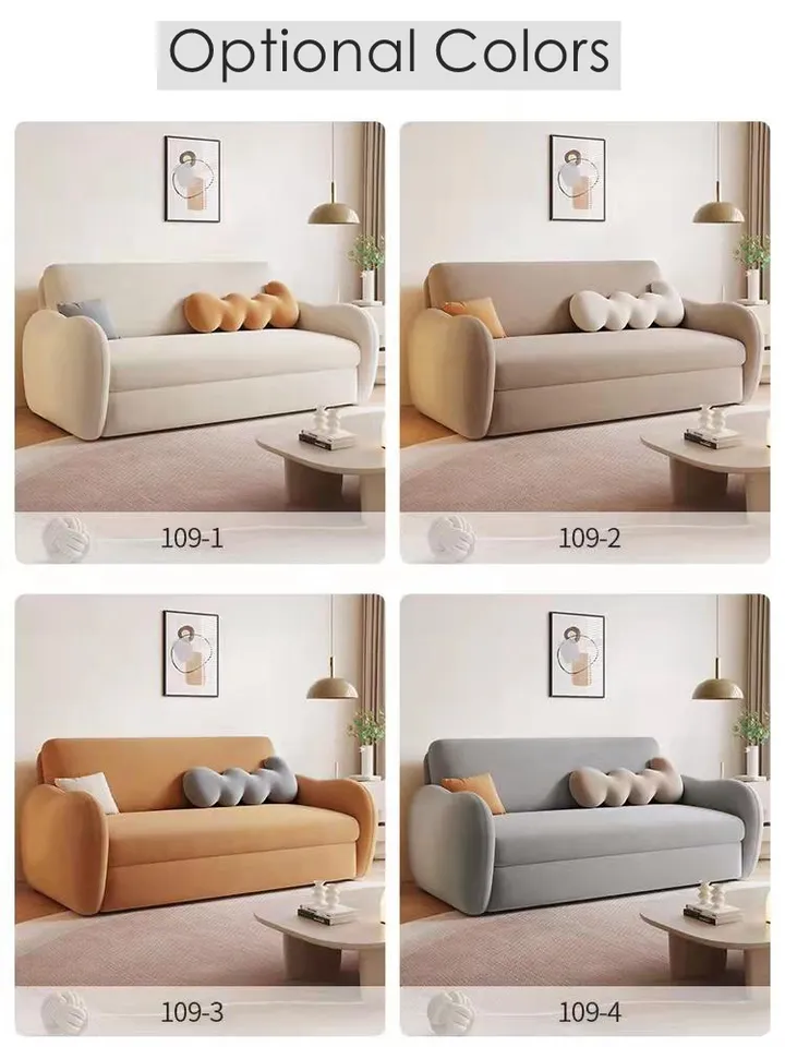 Soft sleeper fabric sofa and bed 2 in 1 foldable multifunction sofa come bed modern convertible futon folding sofa bed furniture