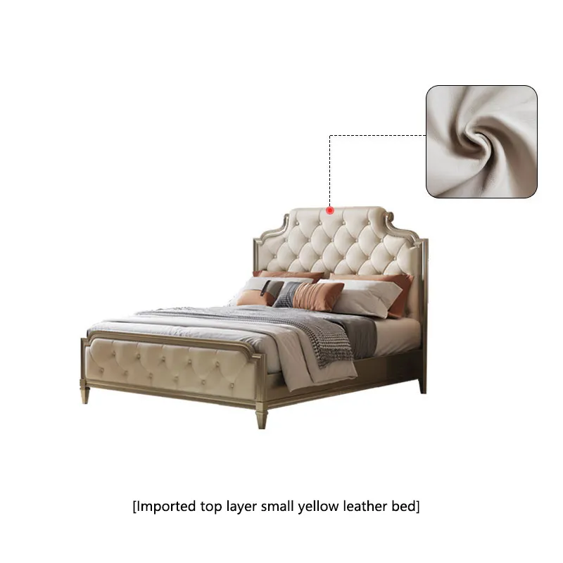French Bed Luxury Furniture Bedroom All Solid Wood European Style Italian Simple Modern Double Master Bedroom Marriage Bed