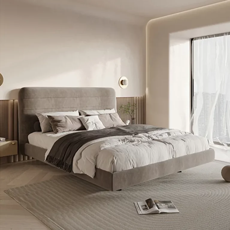 Factory Price Upholstered Luxury Modern Furniture Leather King Size Bed Double Bed With Storage